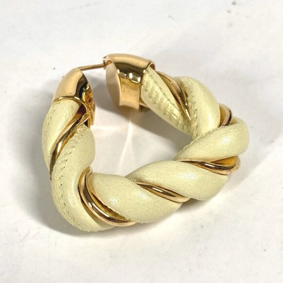 BOTTEGA VENETA Twisted Triangle Hoop Earrings Accessories Pierce - Picture 4 of 9